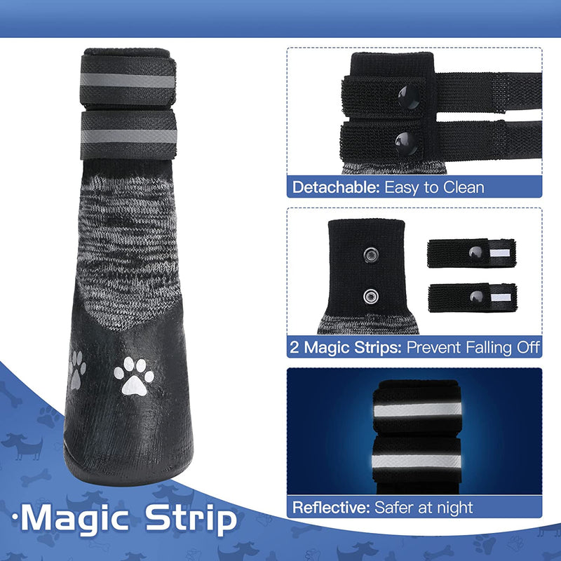 Socks for the Dog Anti-Slip Dog Socks with Adjustable Strap for Indoor Hardwood Traction Control